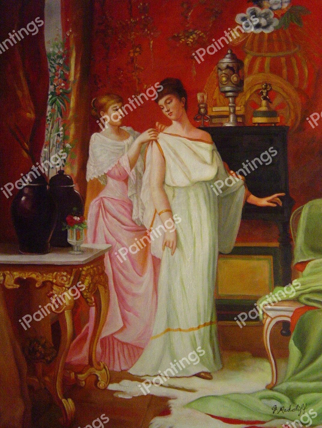 Finishing Touch. The painting by Frans Verhas