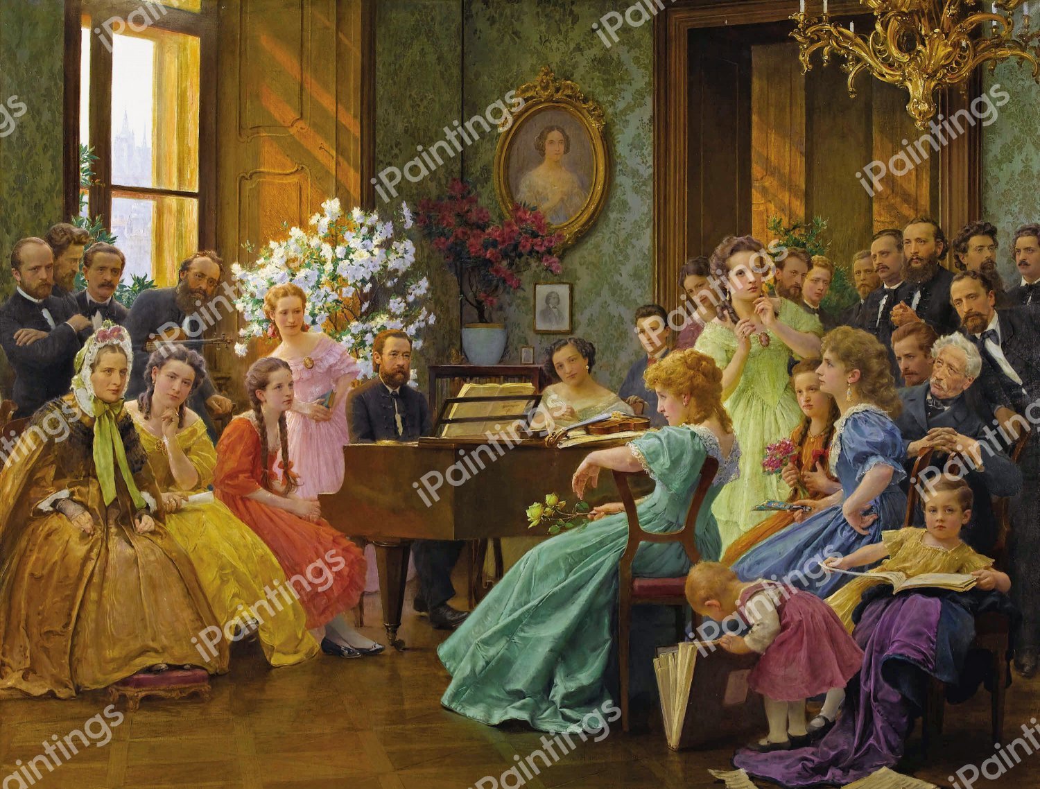 Bedrich Smetana and his Friends, 1865. The painting by Franz Dvorak
