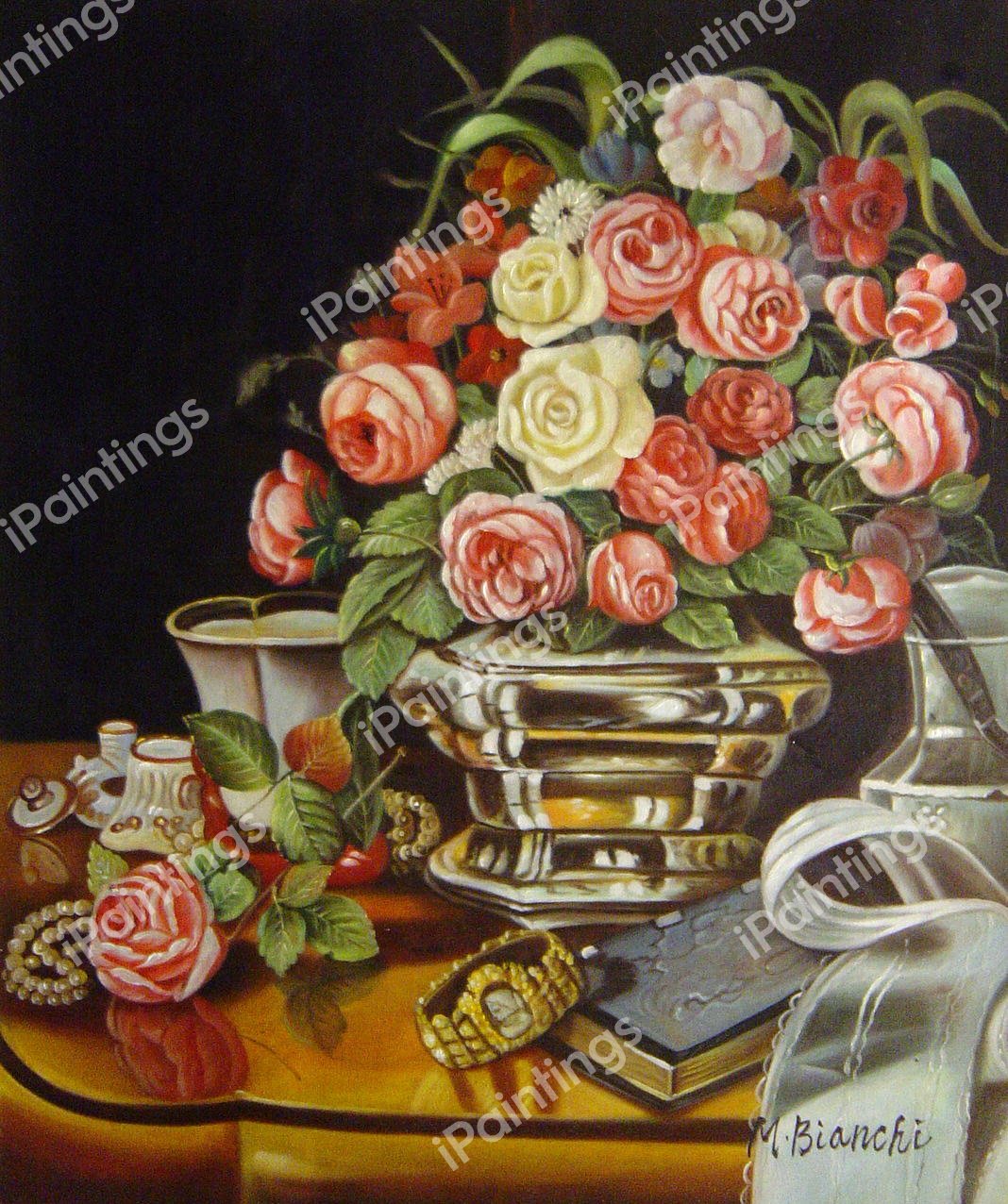 Still Life Of Roses. The painting by Franz Eybl