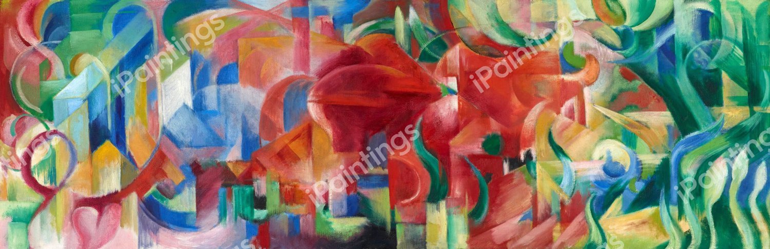 Forms at Play. The painting by Franz Marc