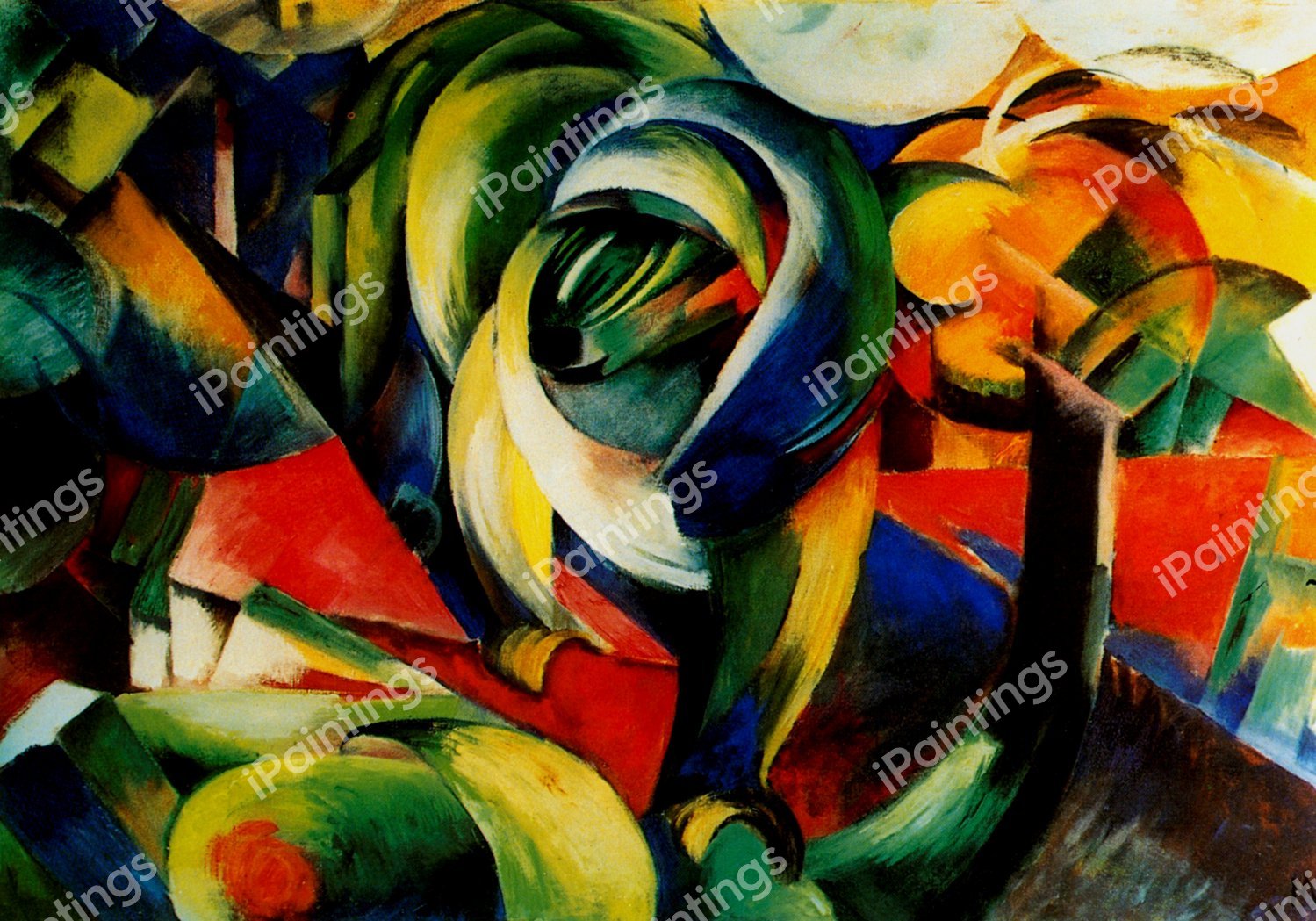 The Mandrill. The painting by Franz Marc