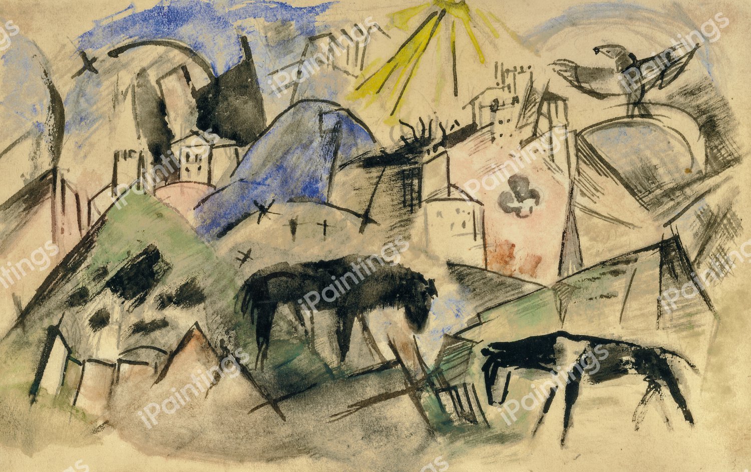 The Poor Country of Tyrol. The painting by Franz Marc