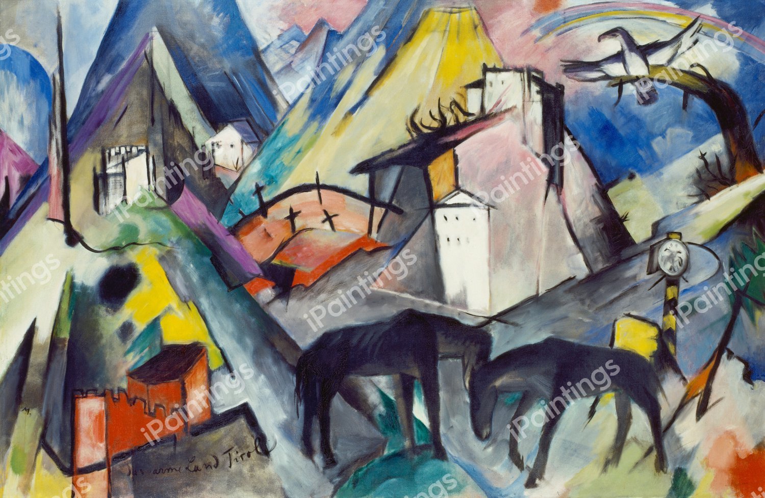The Unfortunate Land of Tyrol. The painting by Franz Marc