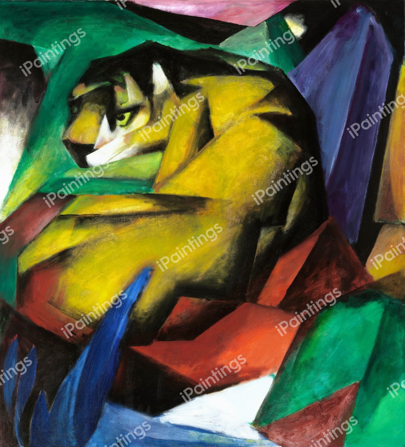 Tiger. The painting by Franz Marc