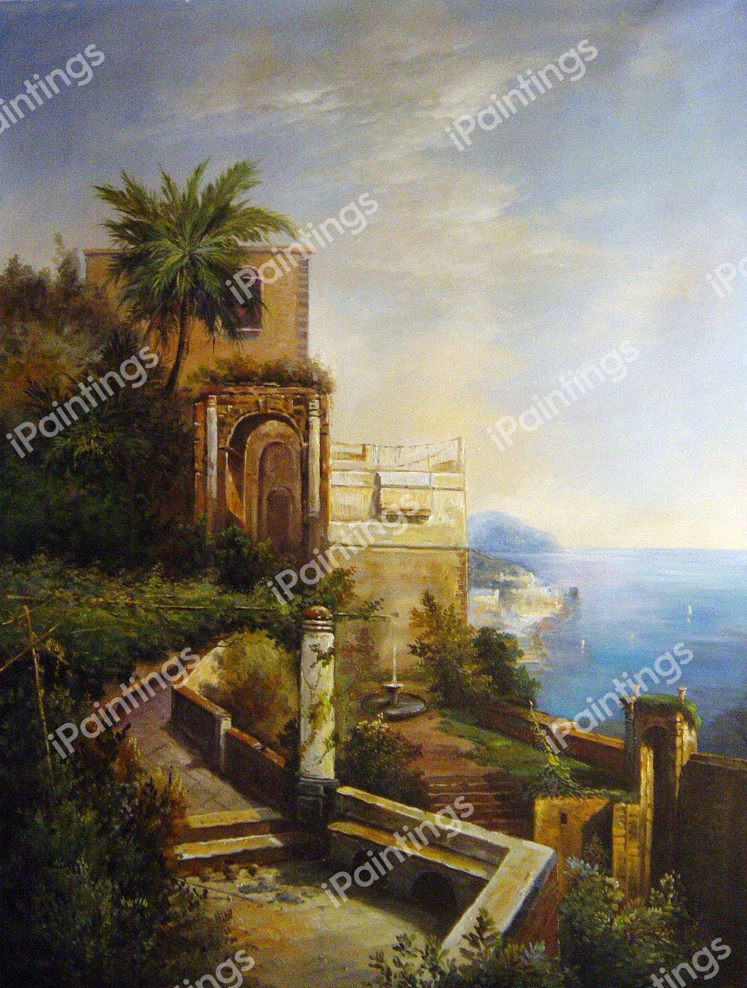 Garden, Amalfi Coast. The painting by Franz Richard Unterberger