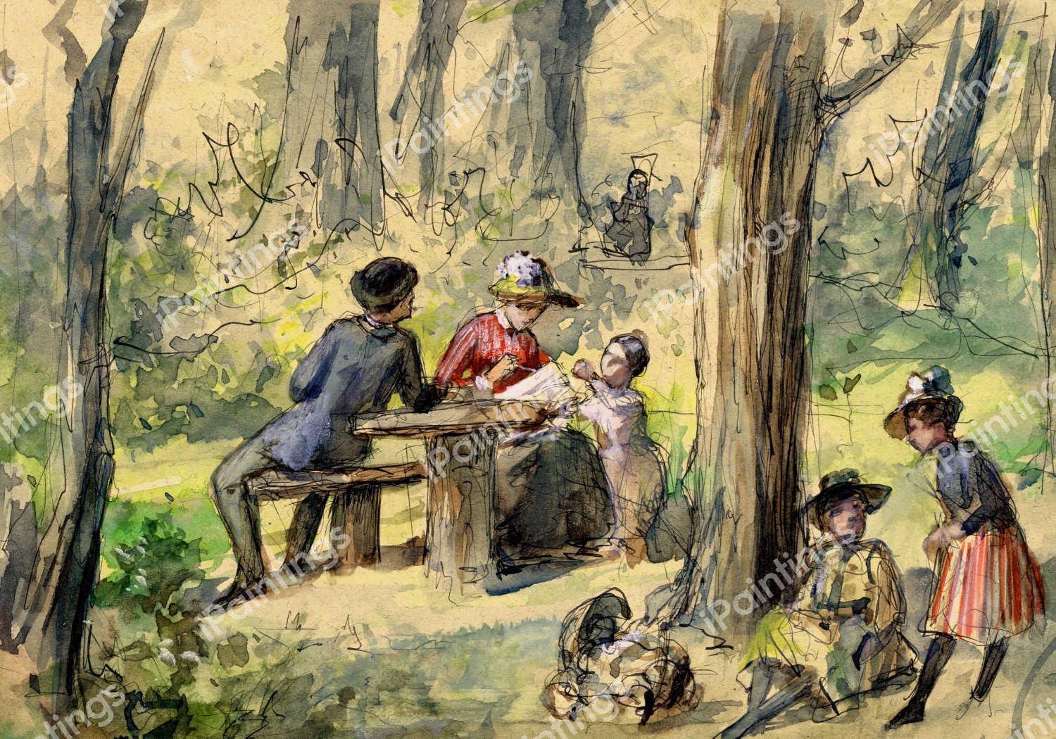 Sunday. The painting by Franz von Persoglia