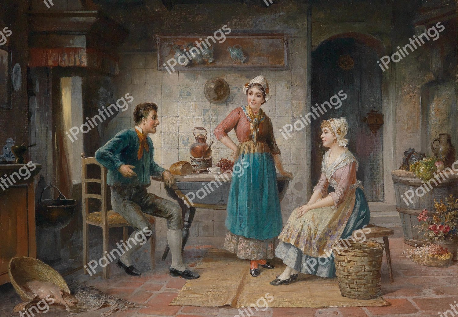 The Admirer. The painting by Franz von Persoglia