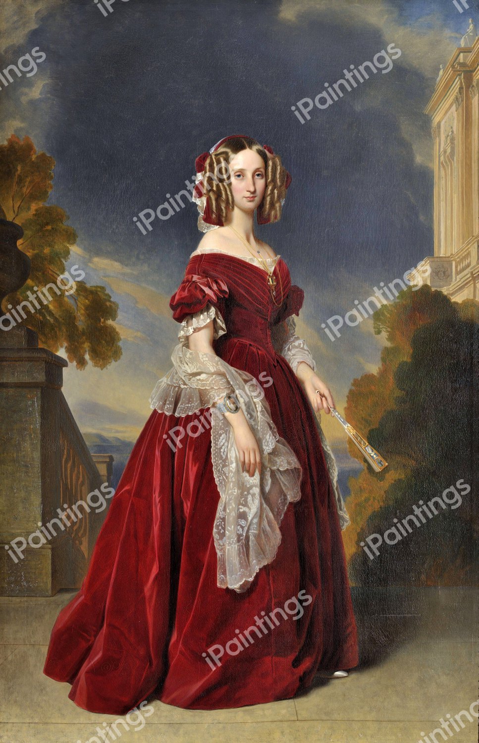 Louise Marie d'Orleans. The painting by Franz Xavier Winterhalter