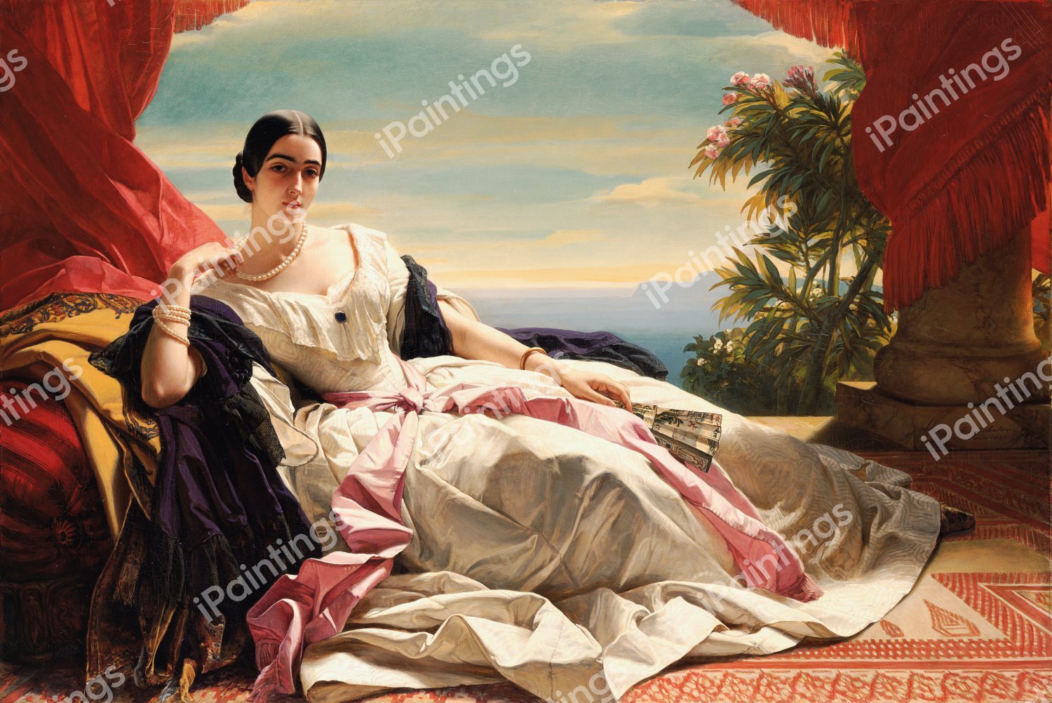 Princess Leonilla of Sayn-Wittgenstein-Sayn. The painting by Franz Xavier Winterhalter