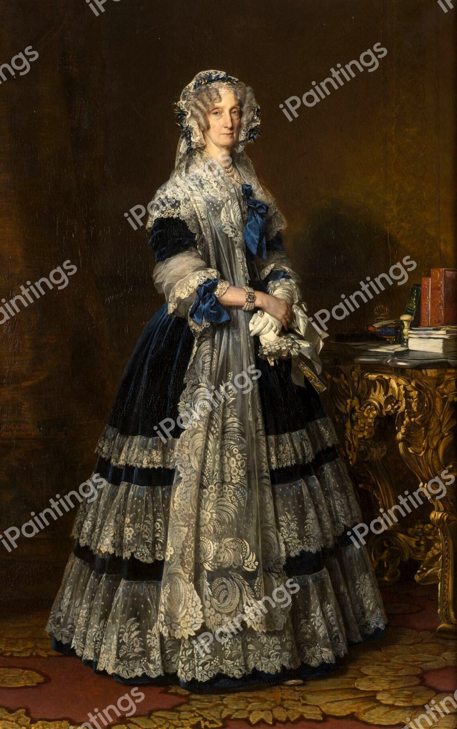 Queen Marie Amelie. The painting by Franz Xavier Winterhalter