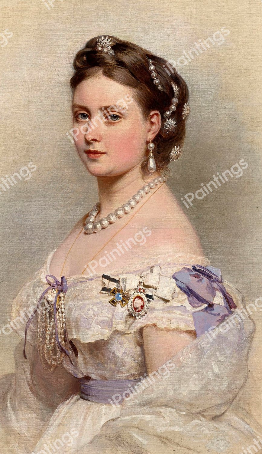 Victoria, Princess Royal, Crown Princess of Prussia . The painting by Franz Xavier Winterhalter