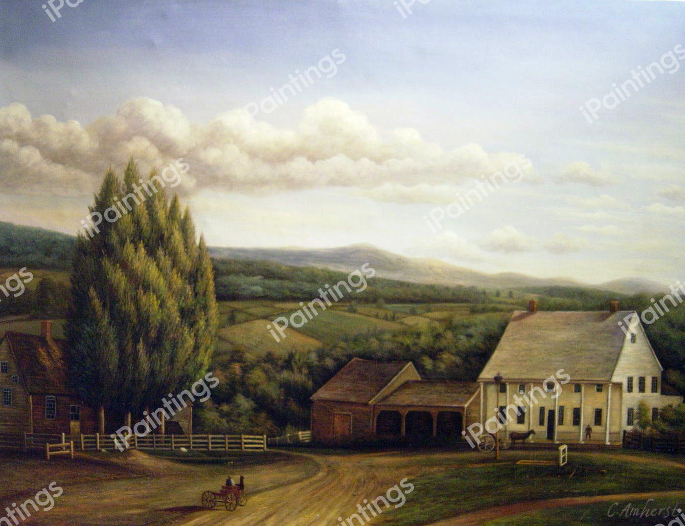 A View In Pittsford, Vt. Painting by Frederic Edwin Church Reproduction