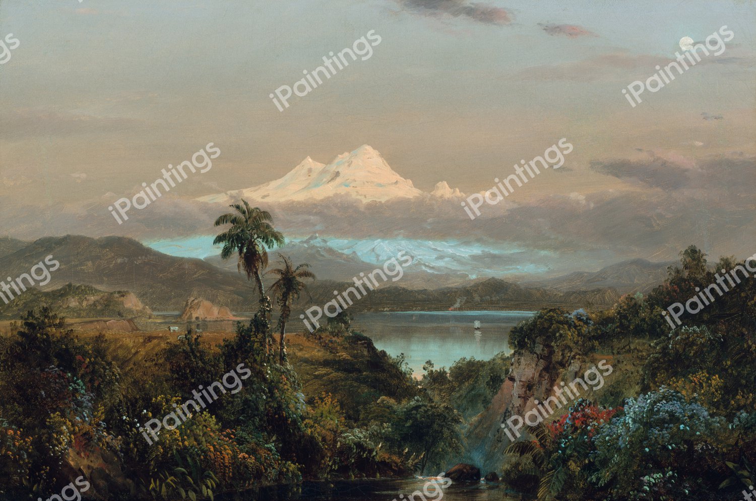 At Cayambe. The painting by Frederic Edwin Church