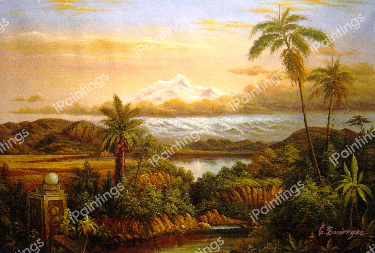 Cayambe. The painting by Frederic Edwin Church