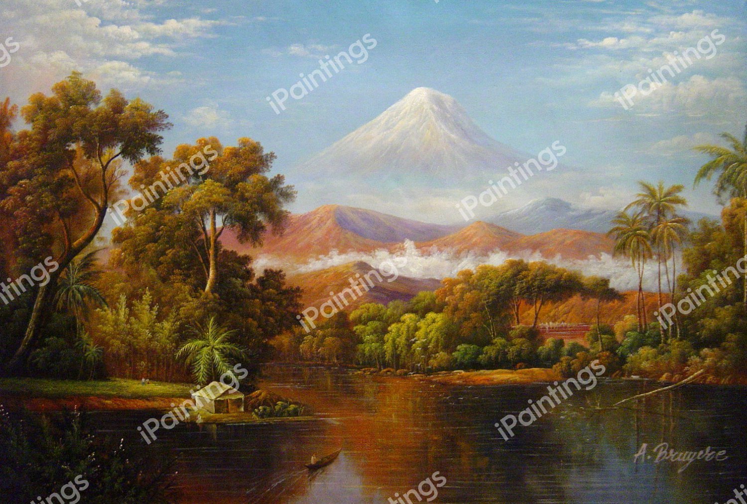 Chimborazo. The painting by Frederic Edwin Church