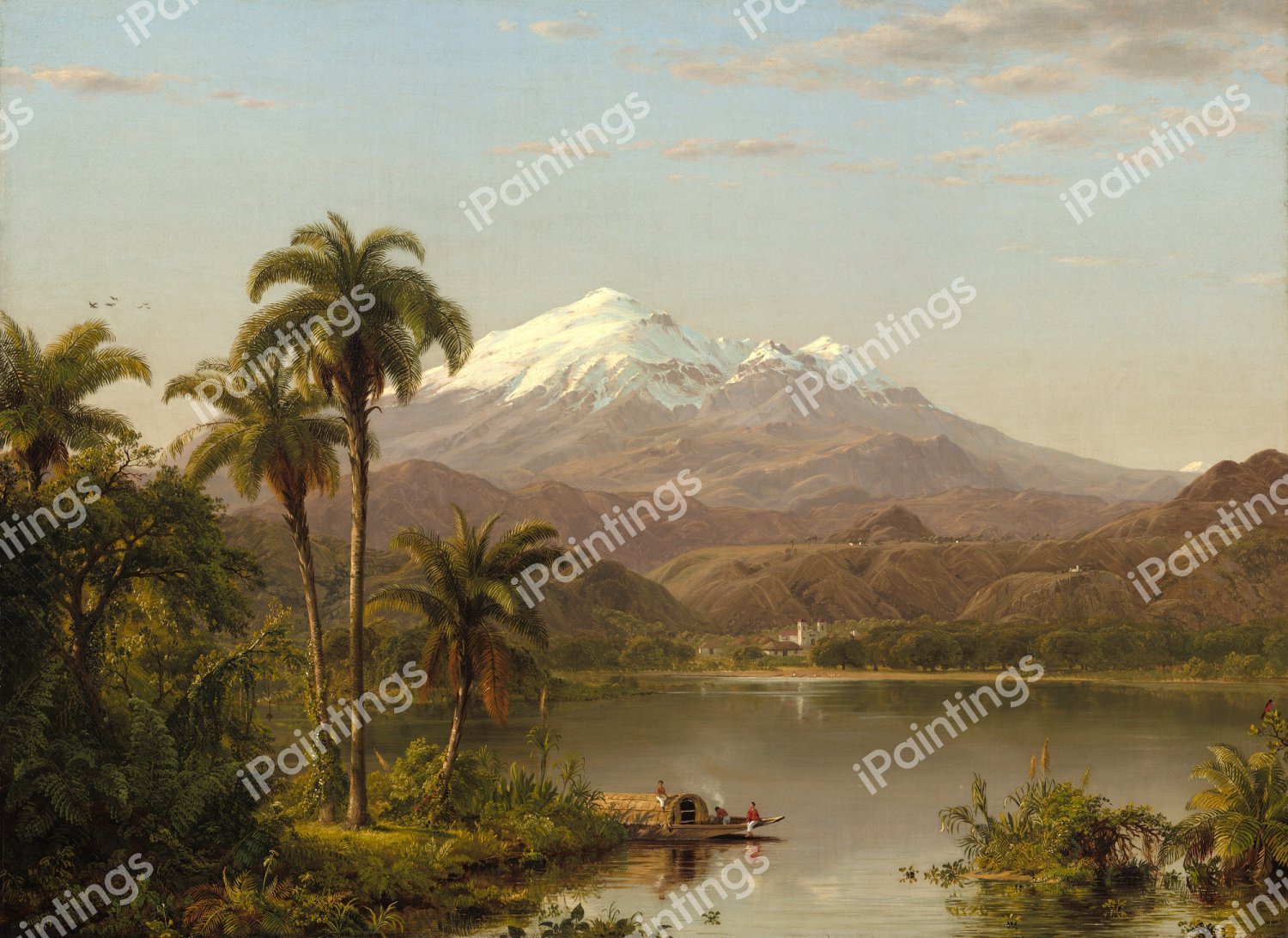 Landscape with Tamaca Palms. The painting by Frederic Edwin Church