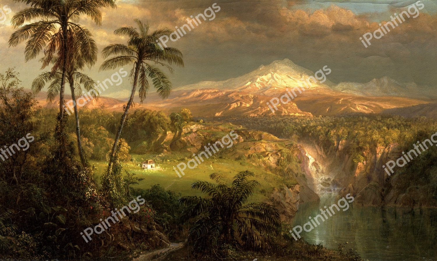 Passing Shower in the Tropics Painting by Frederic Edwin Church ...