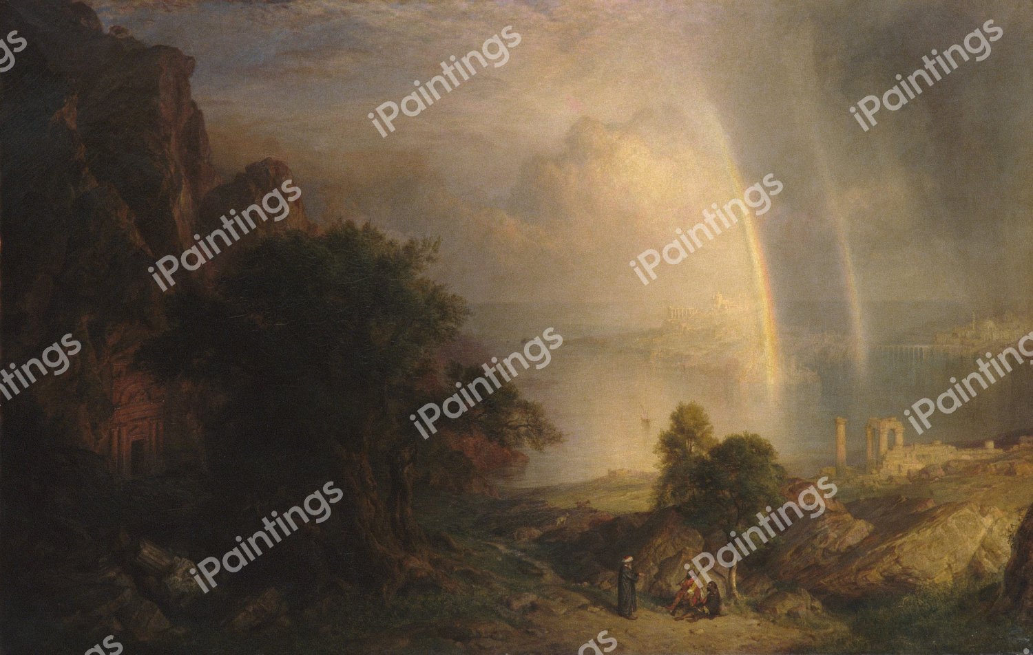 The Aegean Sea. The painting by Frederic Edwin Church