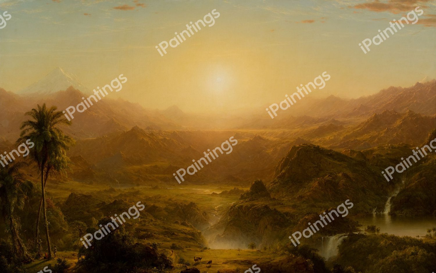 The Andes of Ecuador. The painting by Frederic Edwin Church