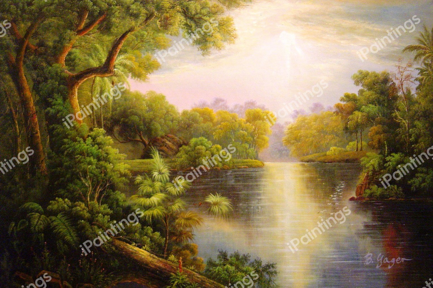 The River Of Light. The painting by Frederic Edwin Church
