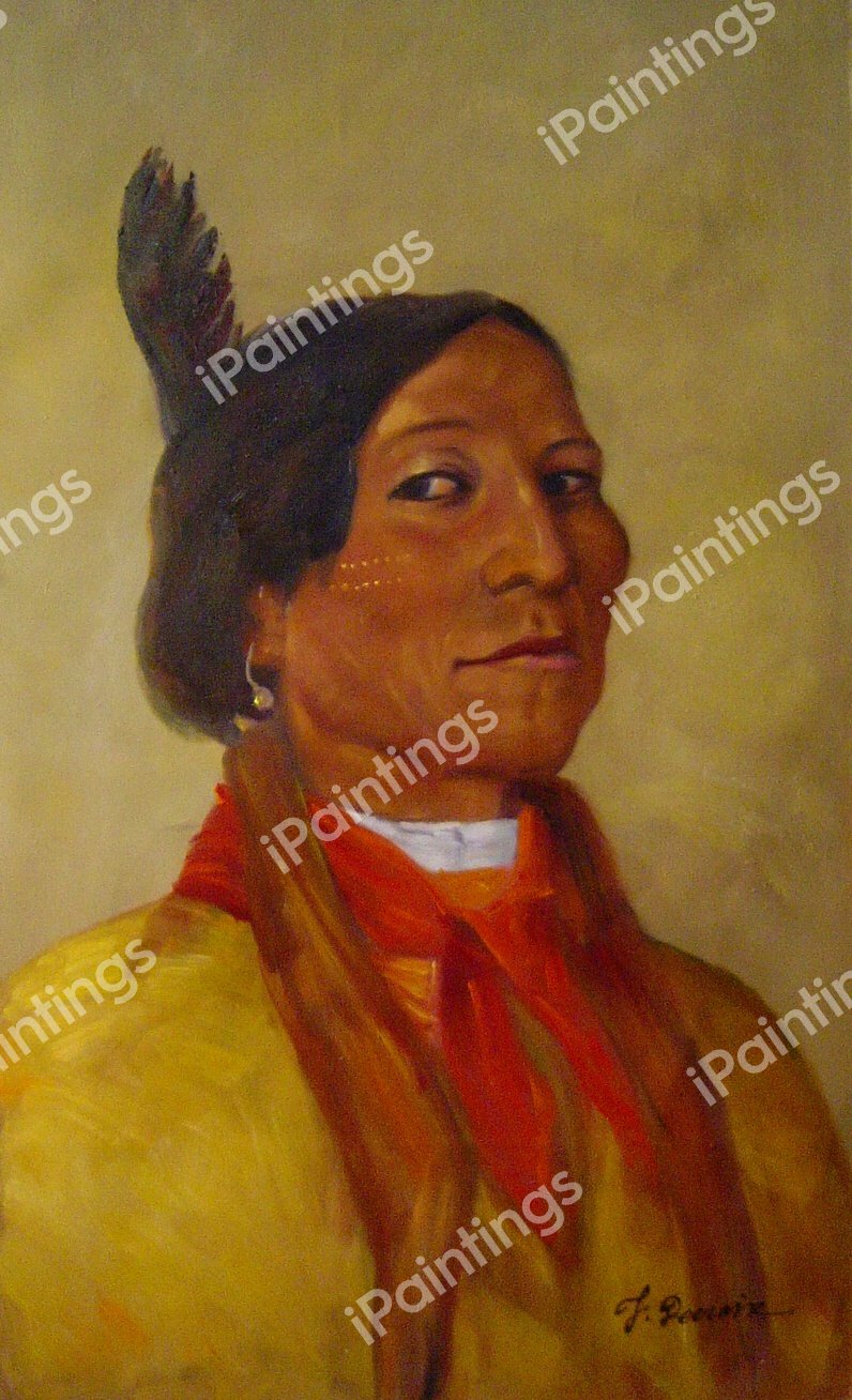 Indian Man. The painting by Frederic Remington