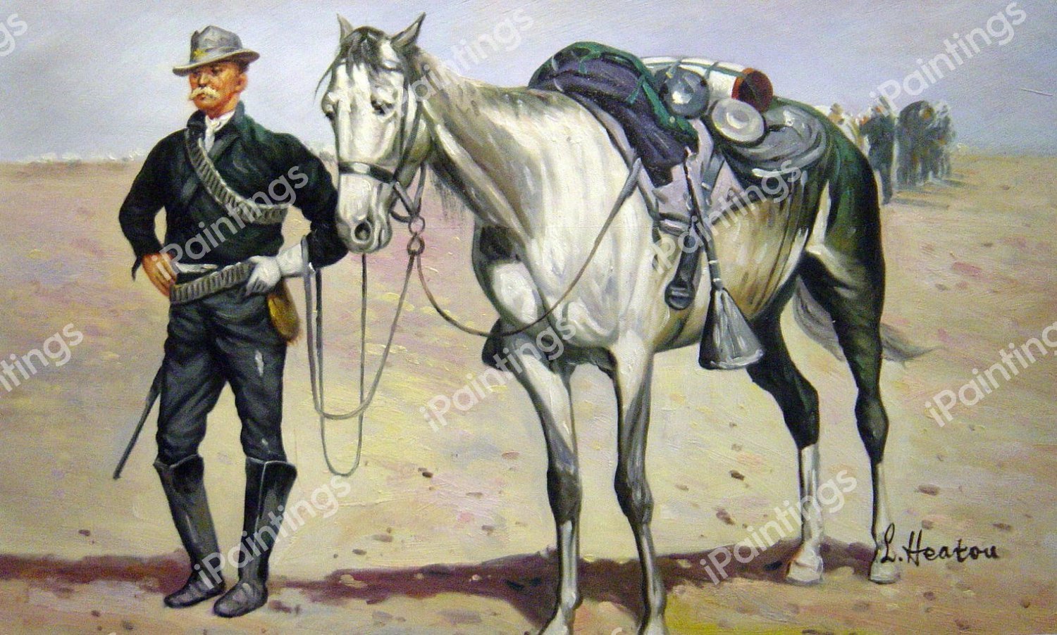 The Military. The painting by Frederic Remington