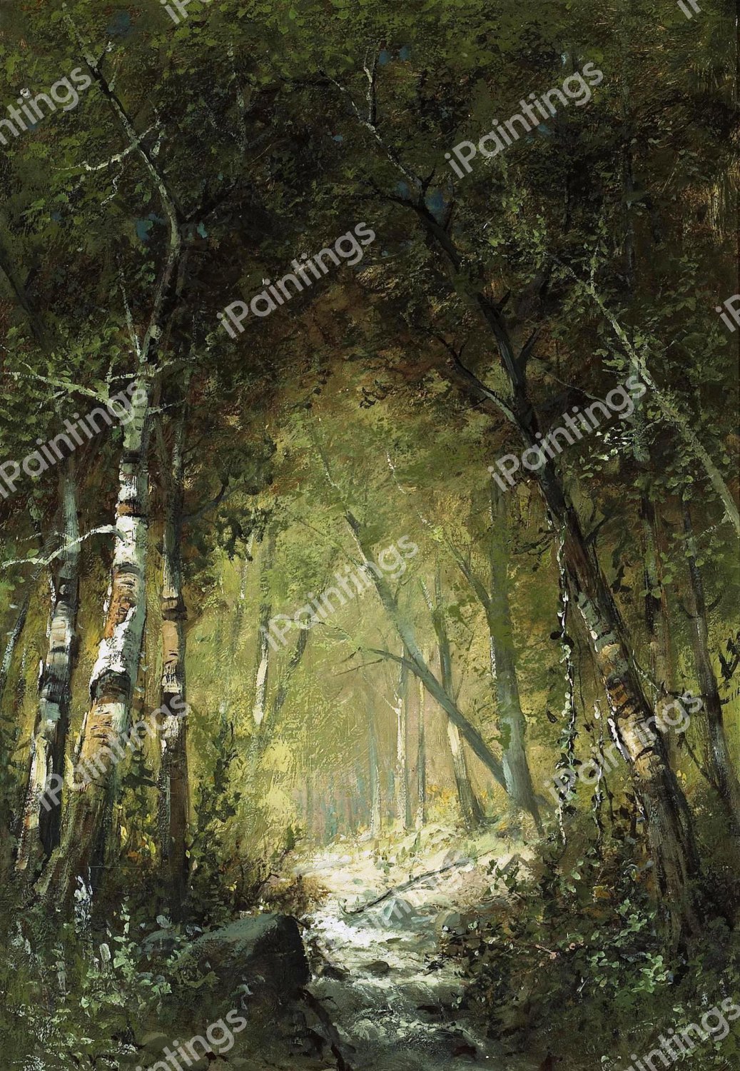 In the White Mountains. The painting by Frederick Ferdinand Schafer