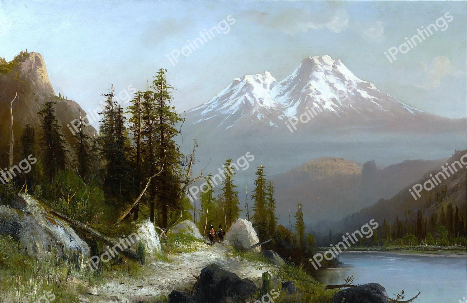 Morning on Mount Shasta. The painting by Frederick Ferdinand Schafer