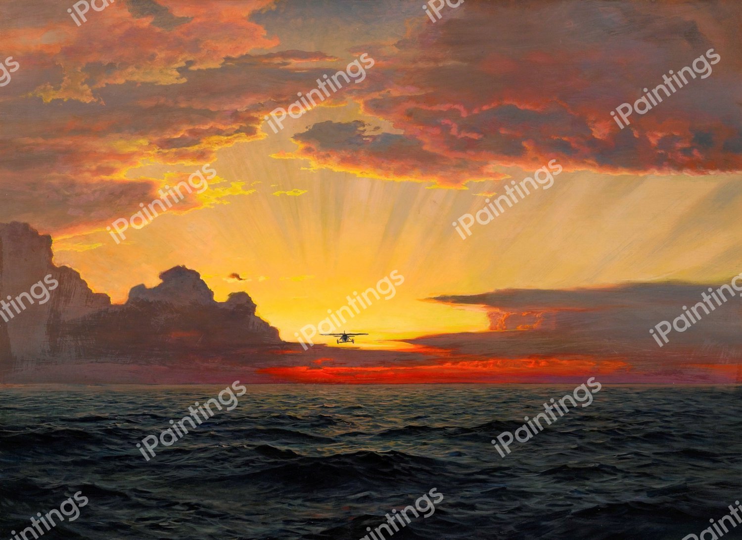 A Dawn Flight. The painting by Frederick Judd Waugh