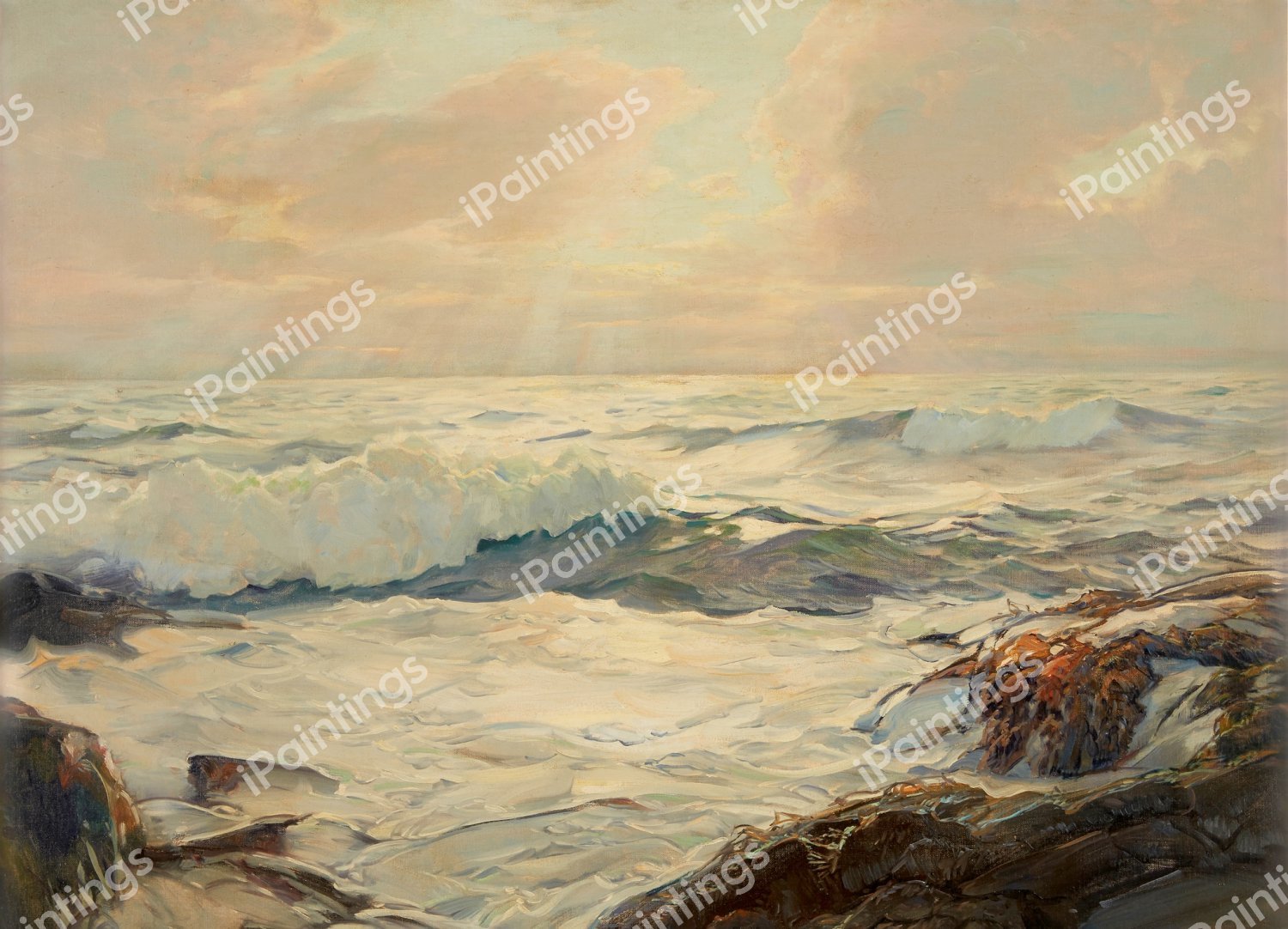 Seascape. The painting by Frederick Judd Waugh