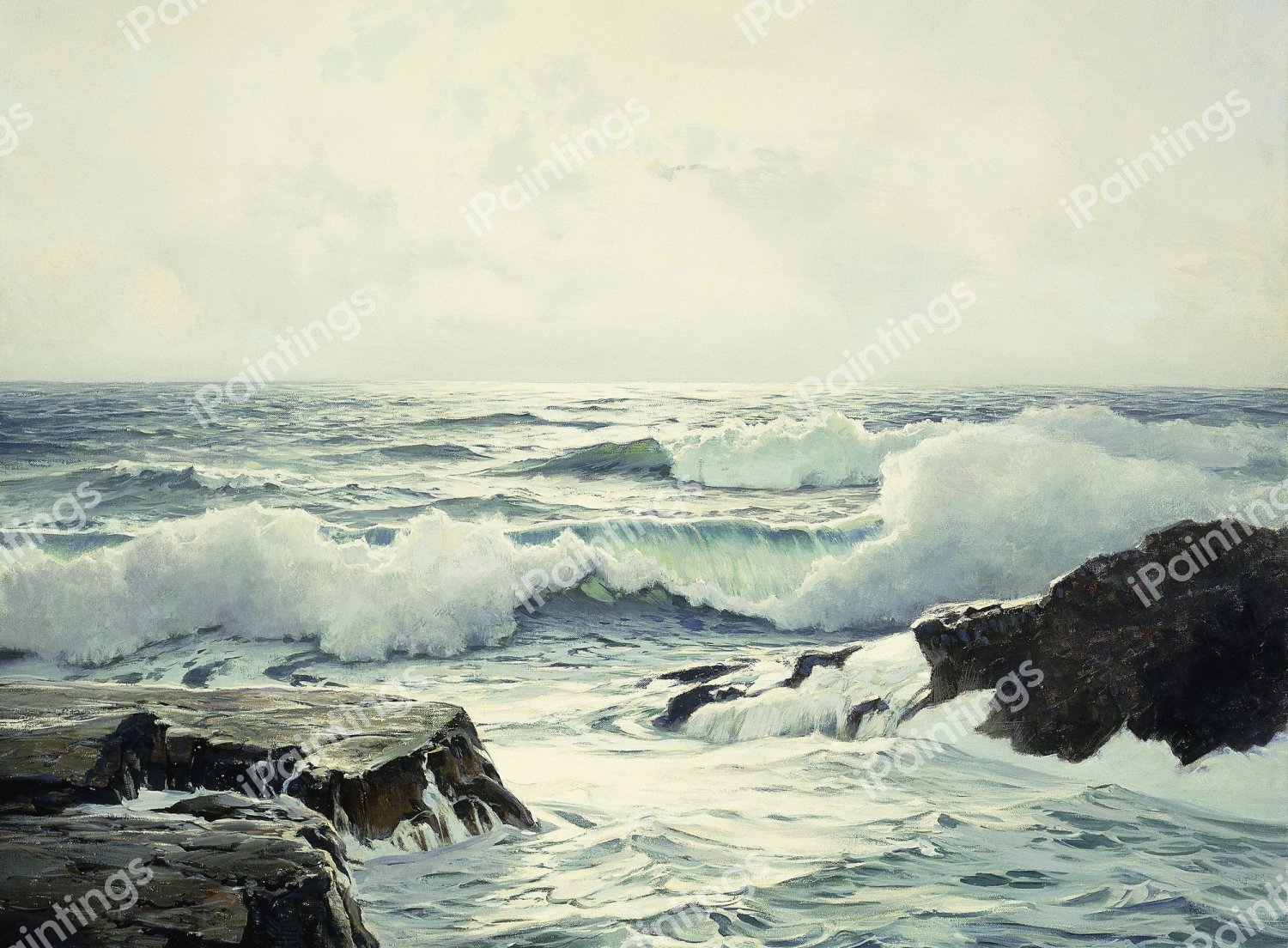 Silver Light. The painting by Frederick Judd Waugh