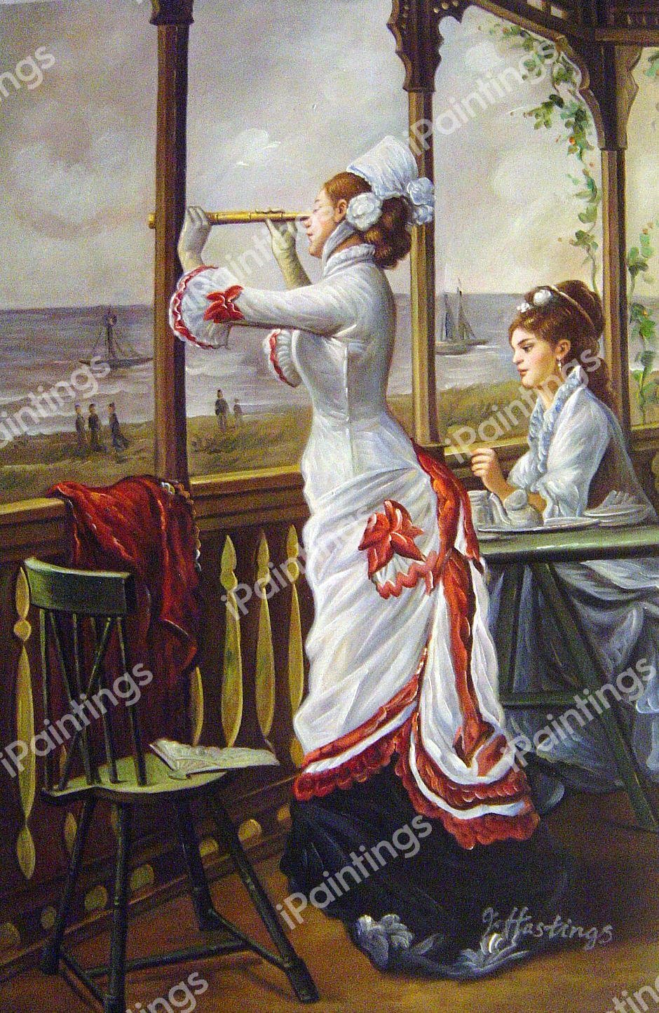 On The Lookout. The painting by Frederick Kaemmerer