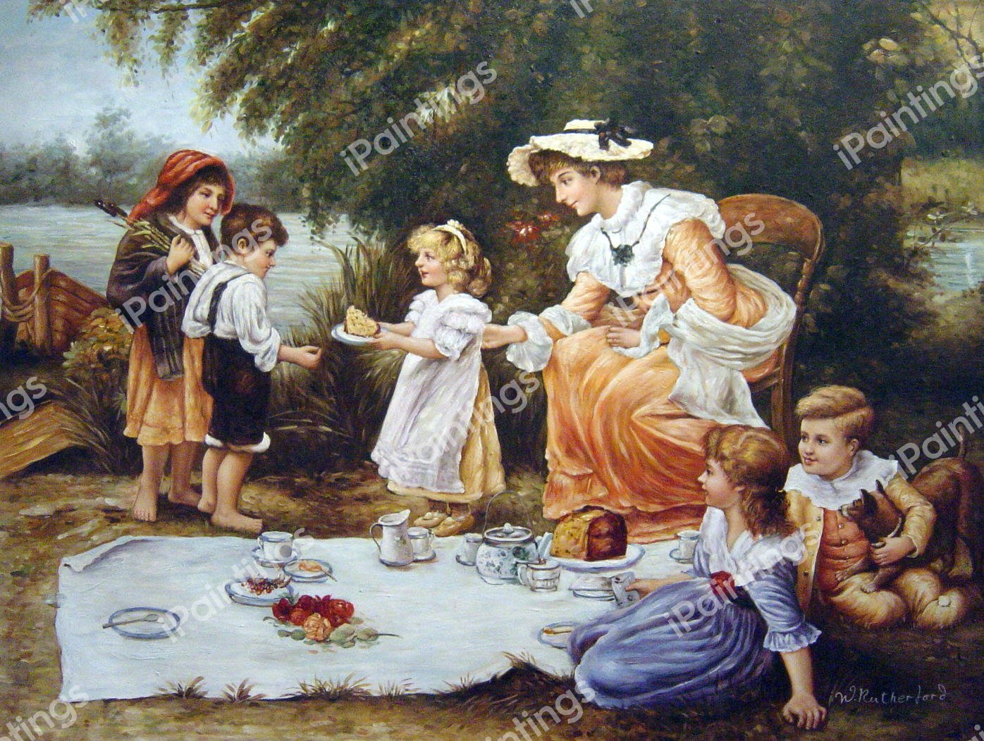 Charity. The painting by Frederick Morgan