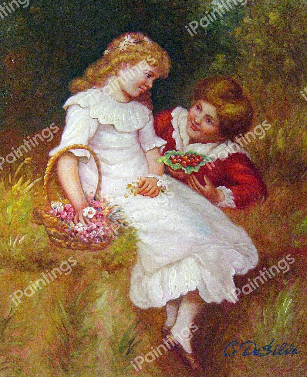 Childhood Sweethearts. The painting by Frederick Morgan