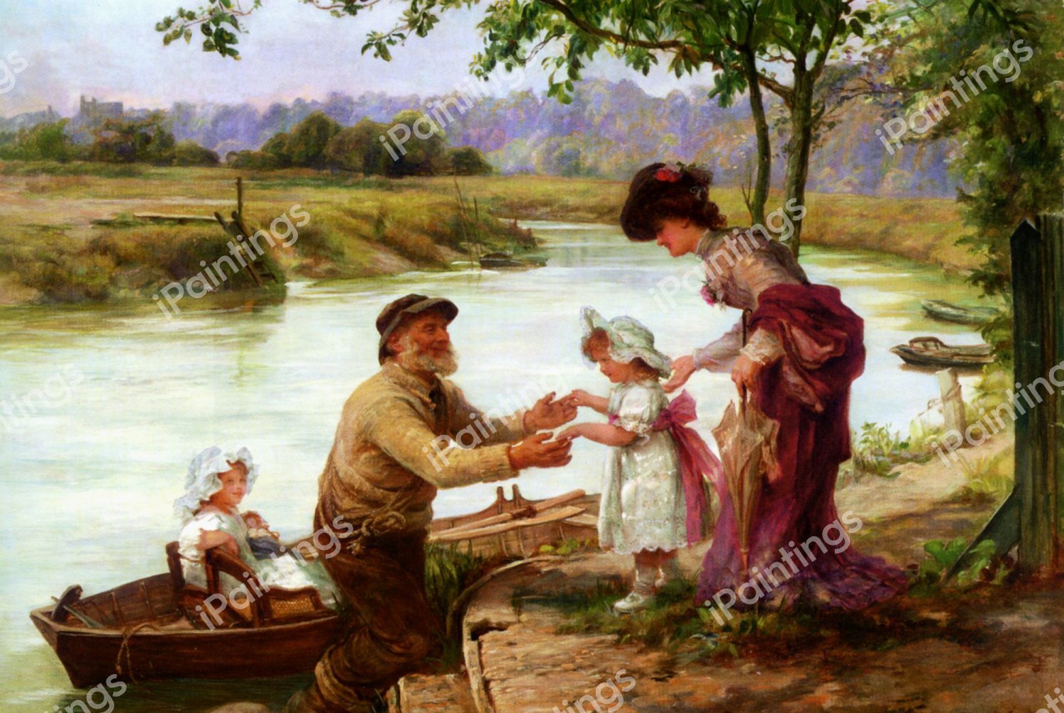 Dainty Fares. The painting by Frederick Morgan