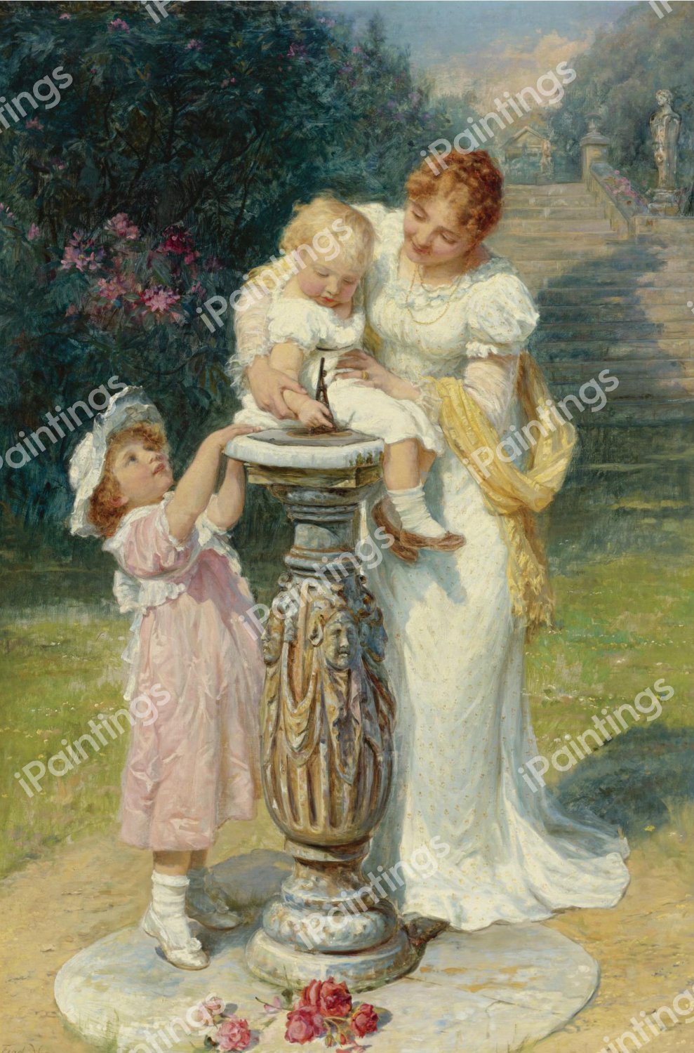 Sunny Hours. The painting by Frederick Morgan
