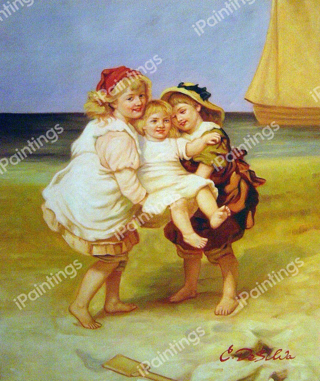 The Danty Chair. The painting by Frederick Morgan