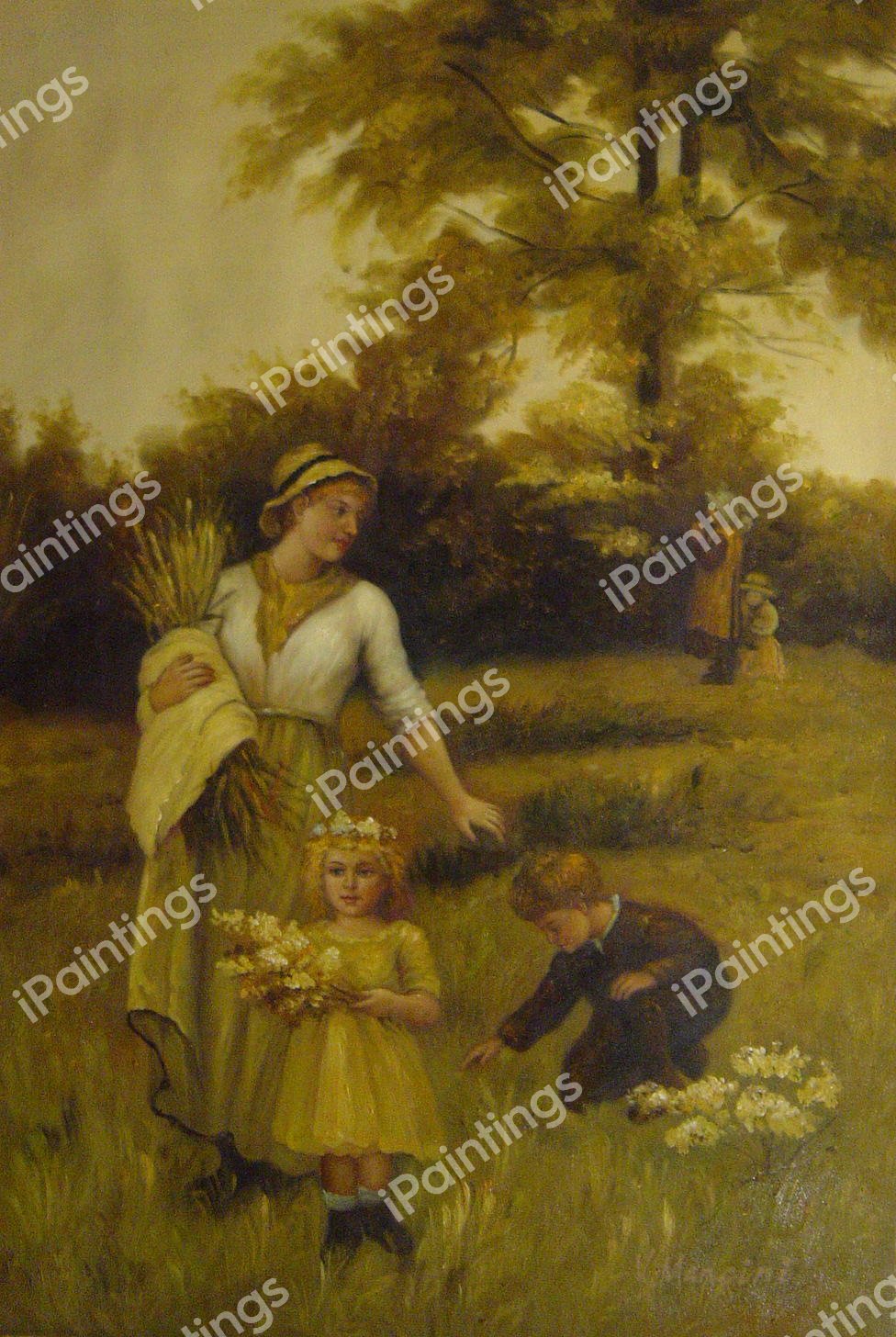 The Garland. The painting by Frederick Morgan