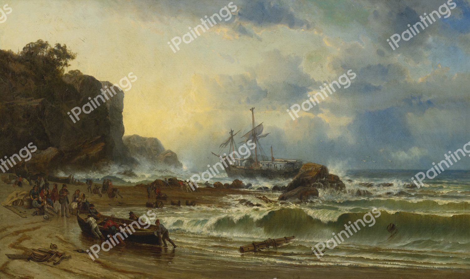 No Lives Lost. The painting by Frederick Rondel