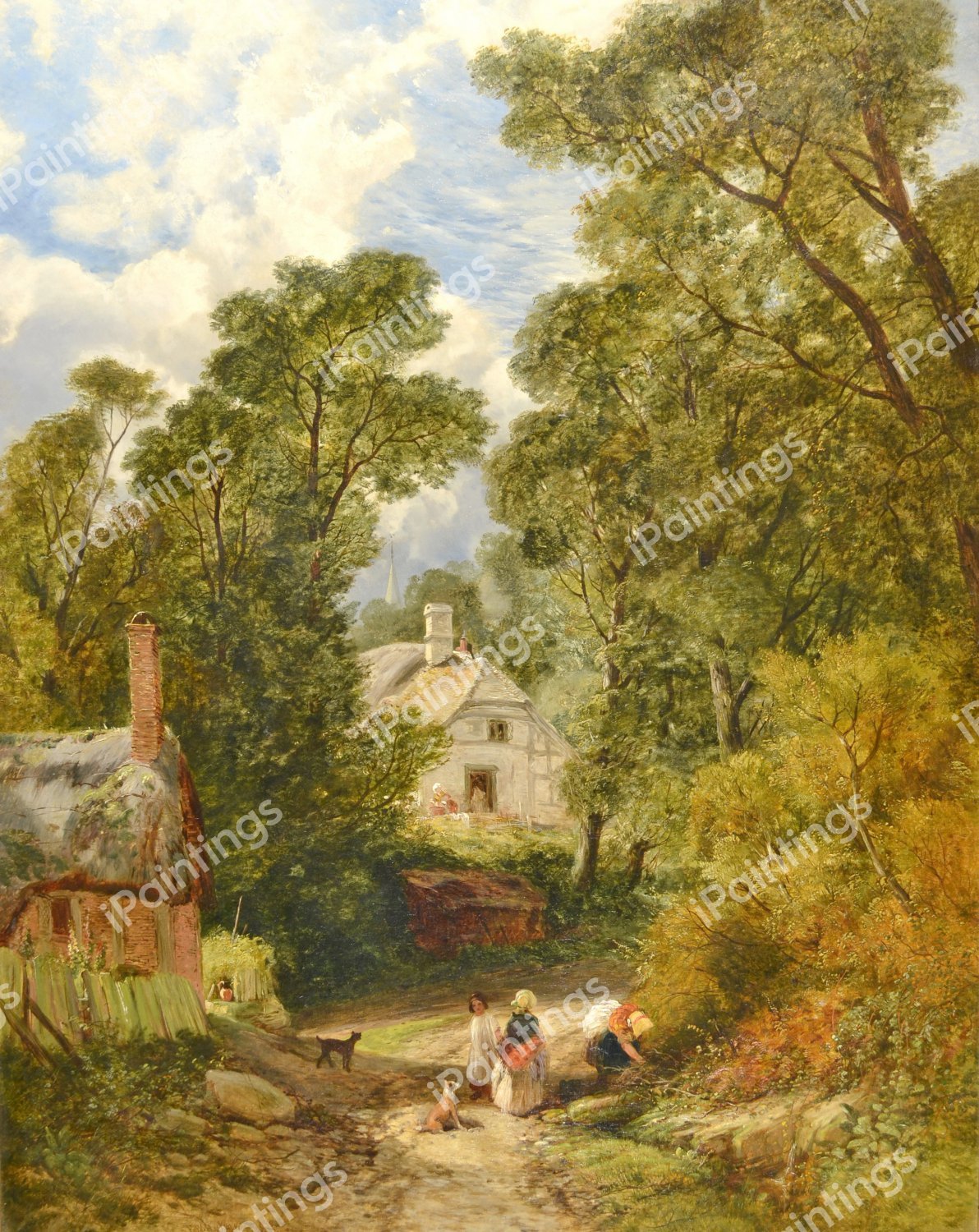 Pyrford, Surrey. The painting by Frederick William Hulme