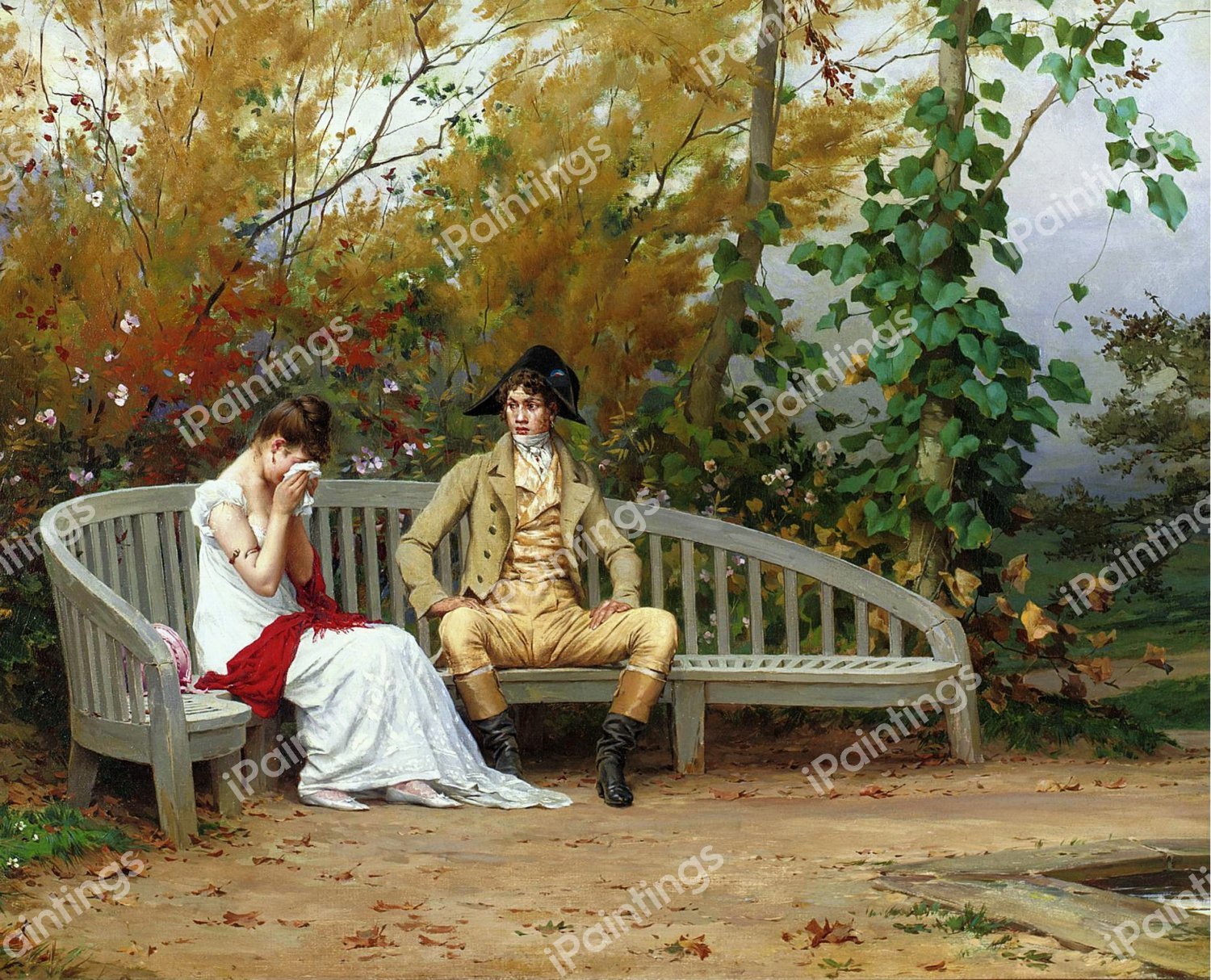 Poignant Parting. The painting by Frederik Hendrik Kaemmerer