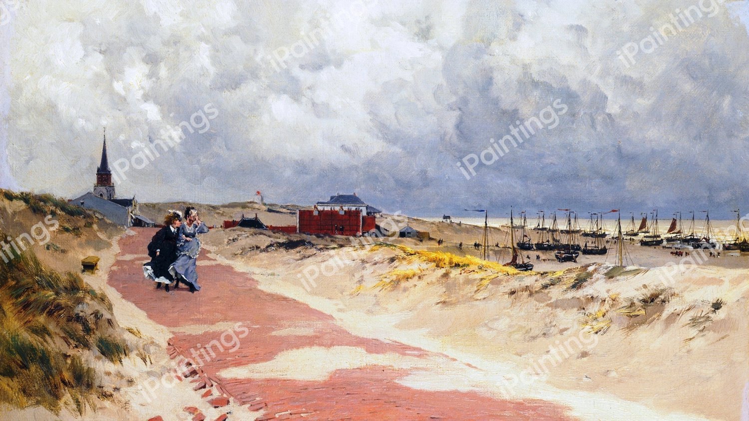 View of Scheveningen. The painting by Frederik Hendrik Kaemmerer