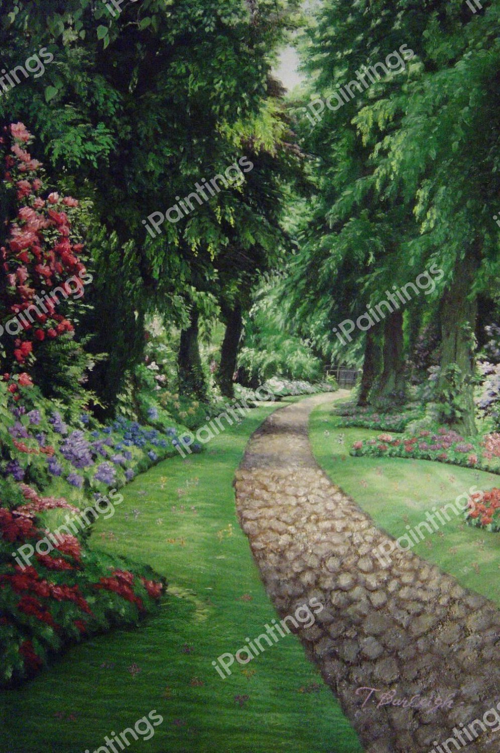 Garden Path. The painting by Our Originals
