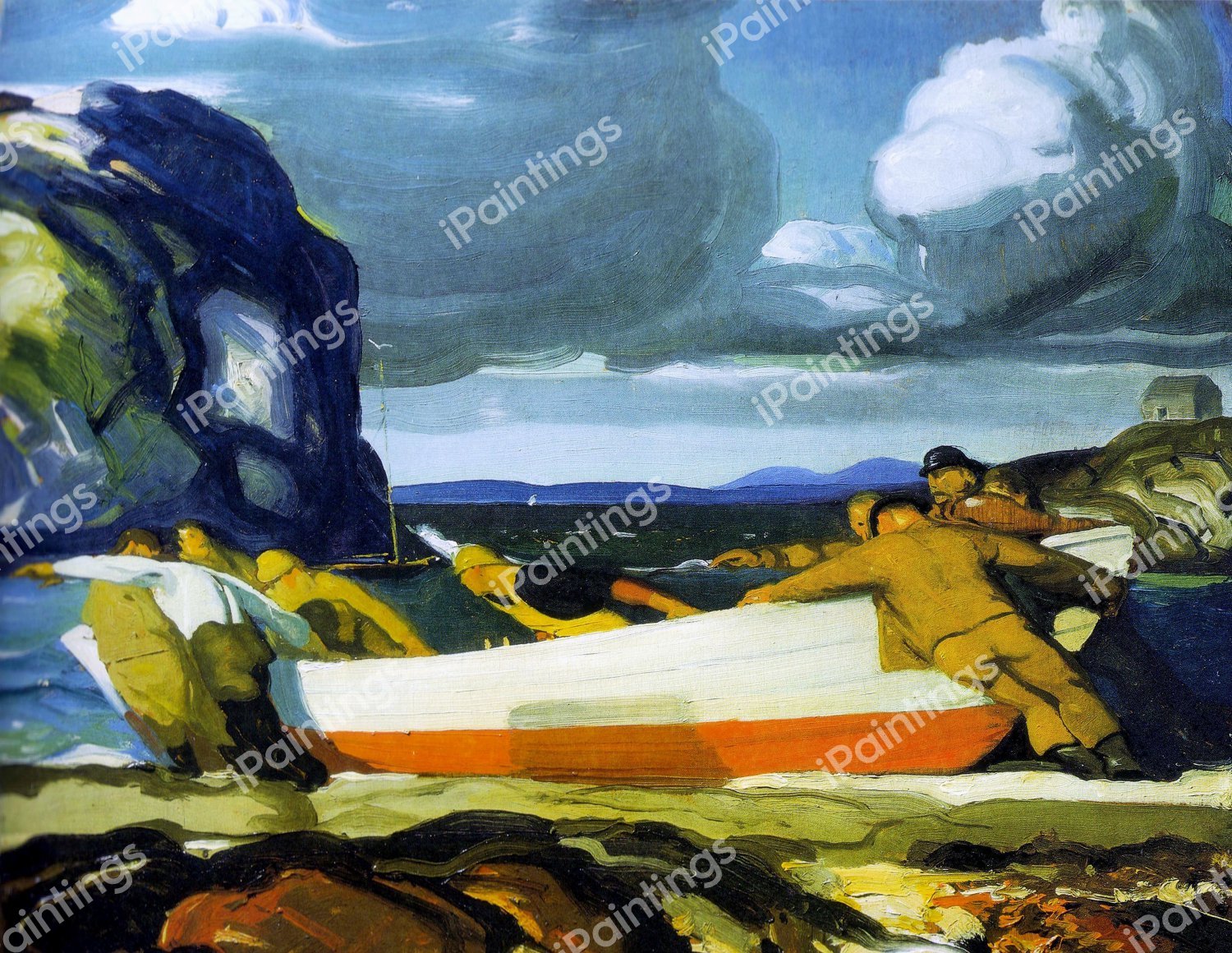 An American Spectator. The painting by George Bellows