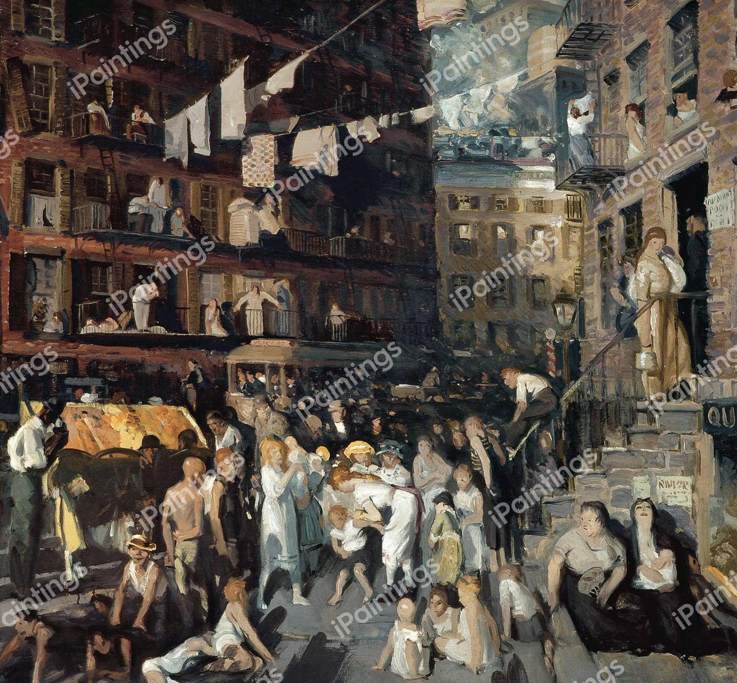 Cliff Dwellers. The painting by George Bellows