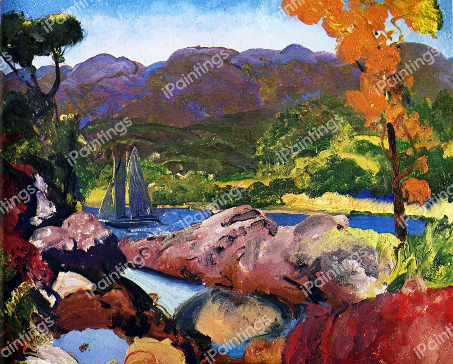 Romance of Autumn. The painting by George Bellows