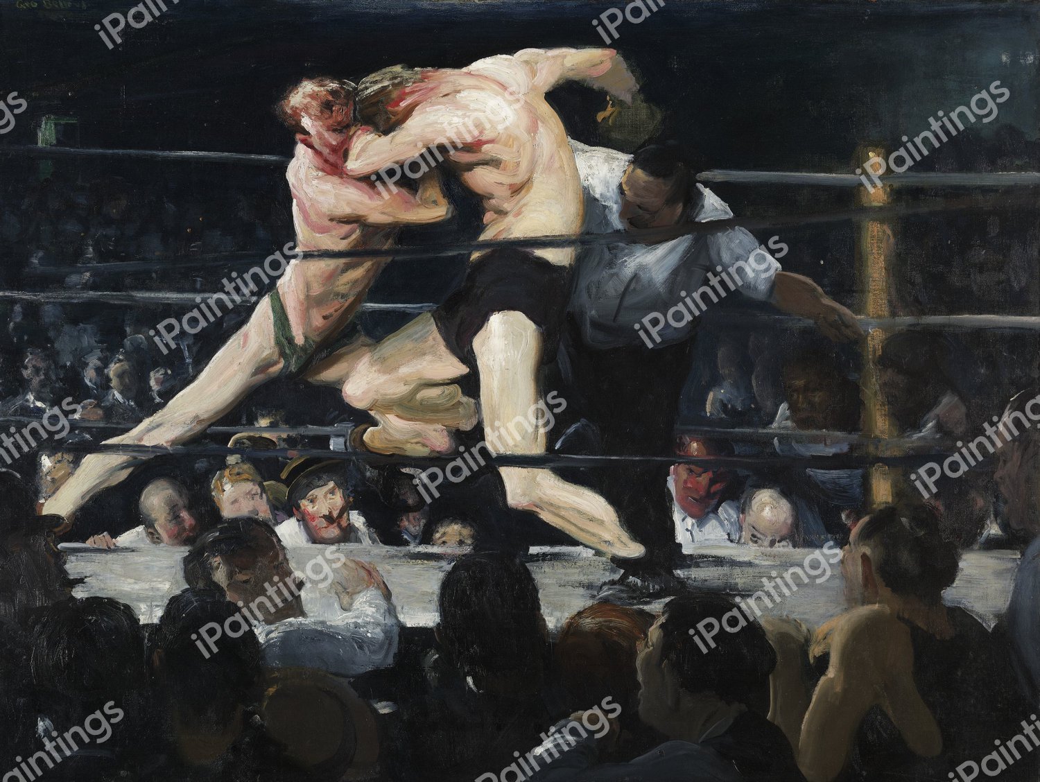 Stag at Sharkey's. The painting by George Bellows