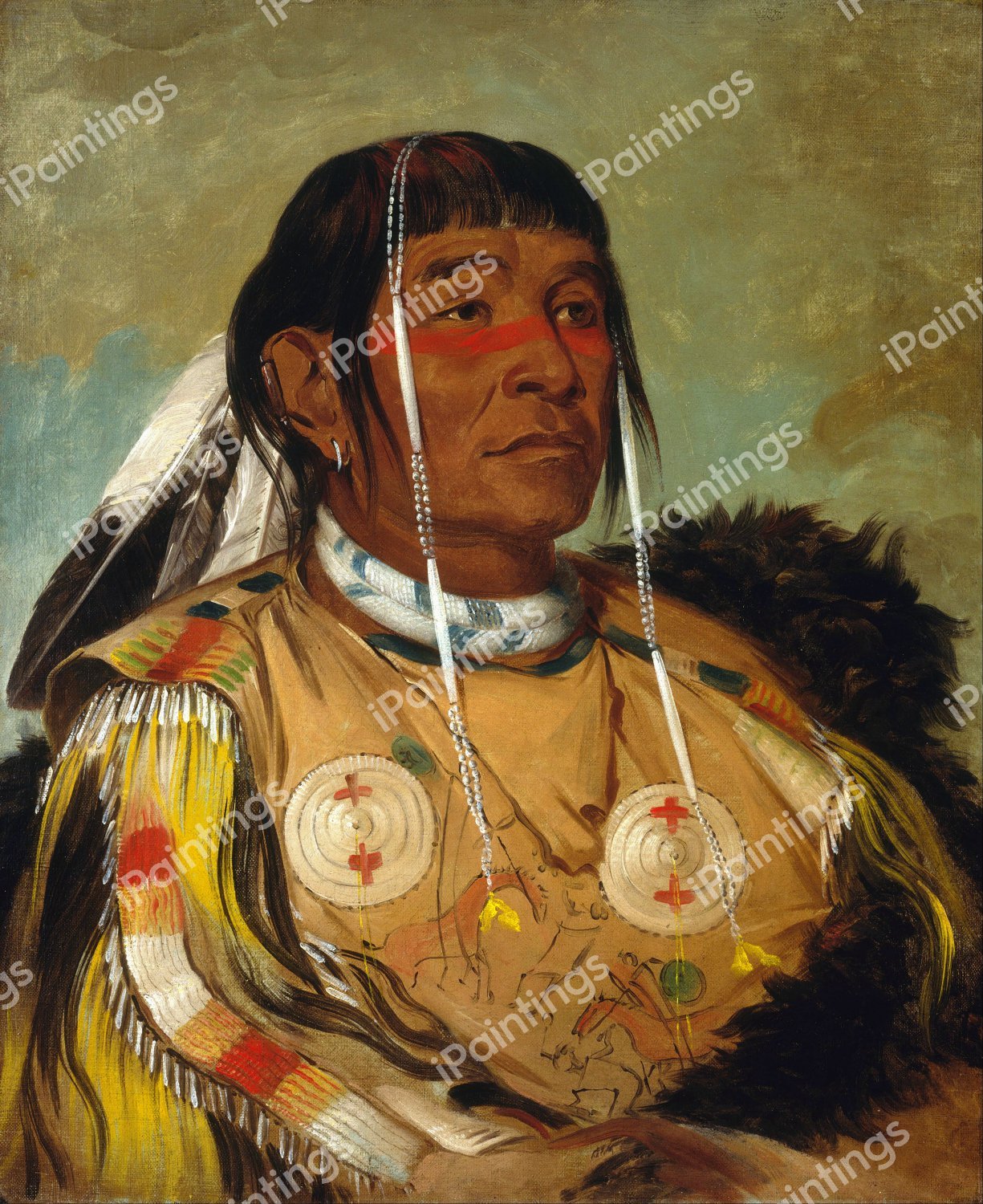 Sha-co-pay. The painting by George Catlin