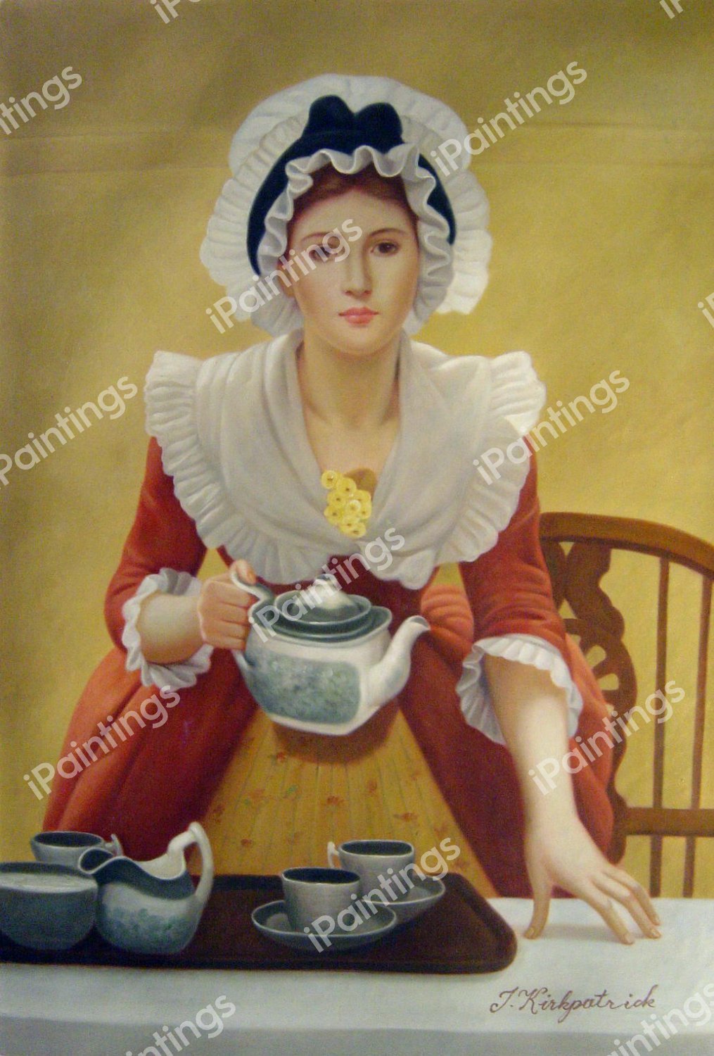 Tea. The painting by George Dunlop Leslie