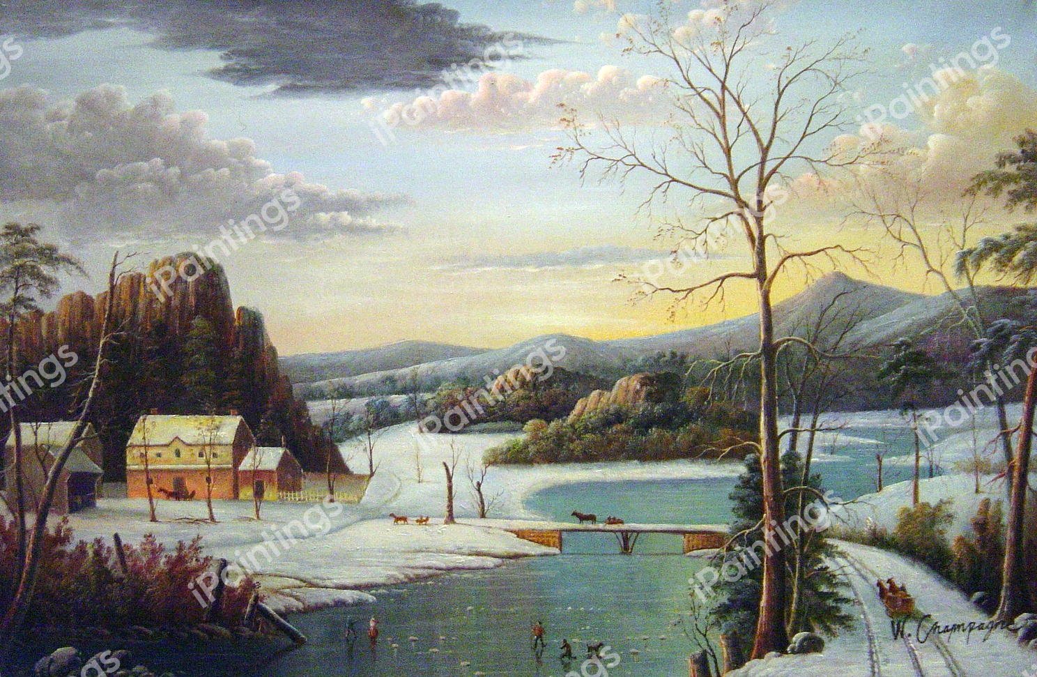 Christmas Party. The painting by George Durrie